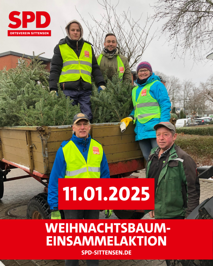 Weihnachtsbaumeinsammelatkion am 11.01.2025