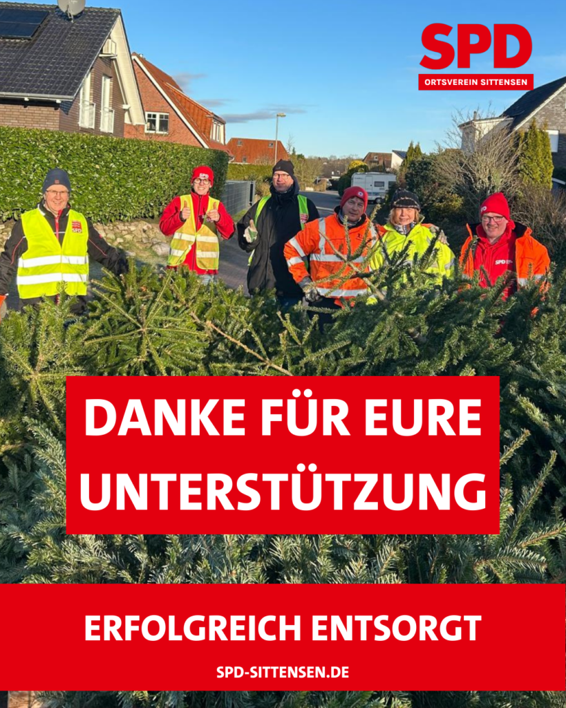 Weihnachtsbäume erfolgreich entsorgt - Dankeschön für eure Unterstützung